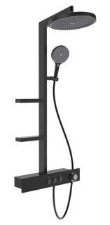 Душевая стойка AQUAme AQM8005B с термостатом чёрный матовый